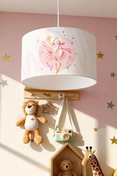 EVPANYA Balerin Kuğu Desenli Çocuk Odası Avize