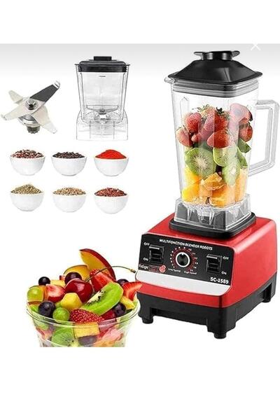 Silver 2-in-1 Multifunctional Electric Blender with Silver Grain Mill, 2.5L Capacity, 4500W Power