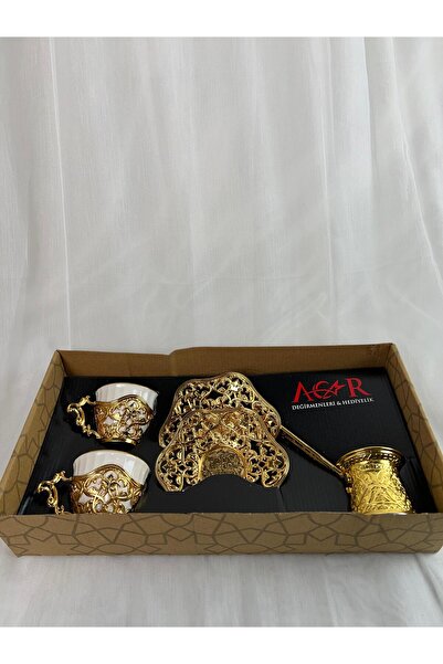 MERALP Metal Patterned Cup Set of 2