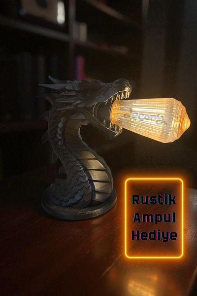 decory Dragga Ejderha Figürlü Masa Lambası, Cozy Tarz Dekoratif Masa Lambası ...