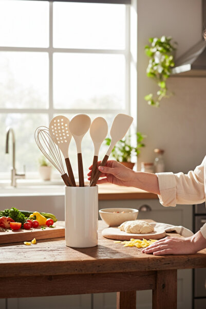 Coşev AKASYA SAPLI SİLİKON SERVİS GEREÇLERİ (5 PARÇA)