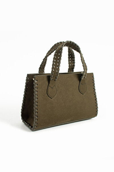 Night Valerie Model Suede Cream Women's Hand and Shoulder Bag