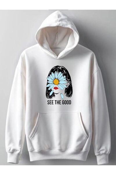 Sebesta Fashion سترة رياضية بغطاء للرأس من القطن المطبوع بثلاث خيوط للموسم ال...