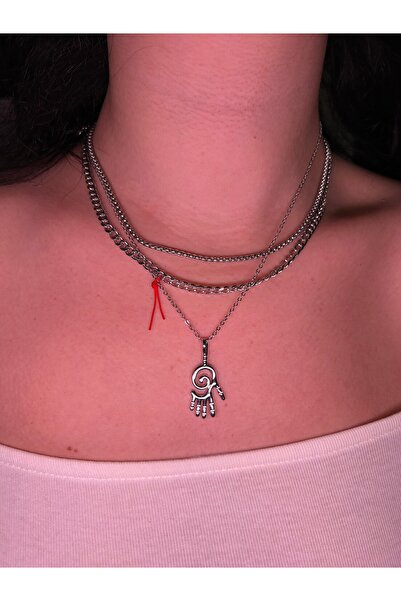 Fiamoss El Detaylı Kombin Şans Kolyesi