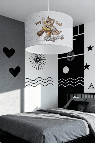 EVPANYA Oyuncak Betmen Desenli Çocuk Odası Avize