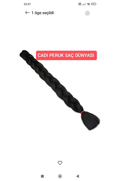 Cadı Peruk Siyah Afrika örgüsü saç 120 Gr