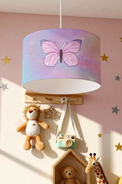 EVPANYA Işıltılı Kelebek Desenli Çocuk Odası Avize