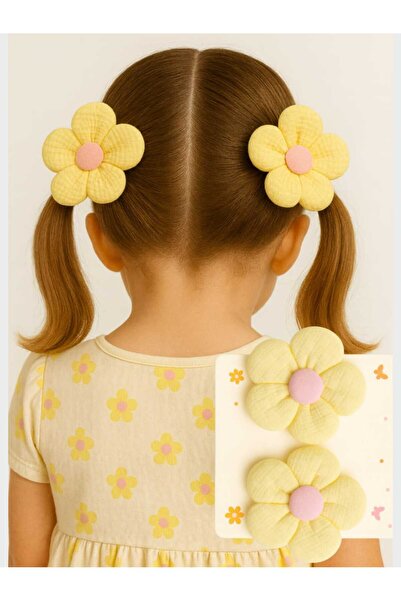 Eva Rose 2'li Kız Çocuk Toka Çocuk Toka Çocuk Lastikli Toka Okul Tokası Bayra...