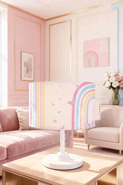 EVPANYA عاكس الضوء لغرفة الأطفال بنمط الفراشة وقوس قزح