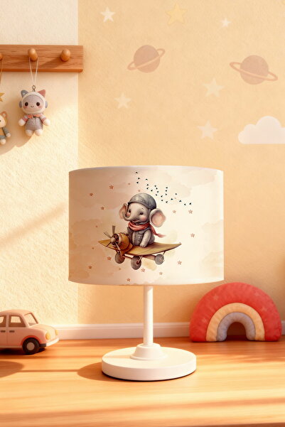 EVPANYA عاكس الضوء لغرفة الأطفال بنمط الفيل الطيار