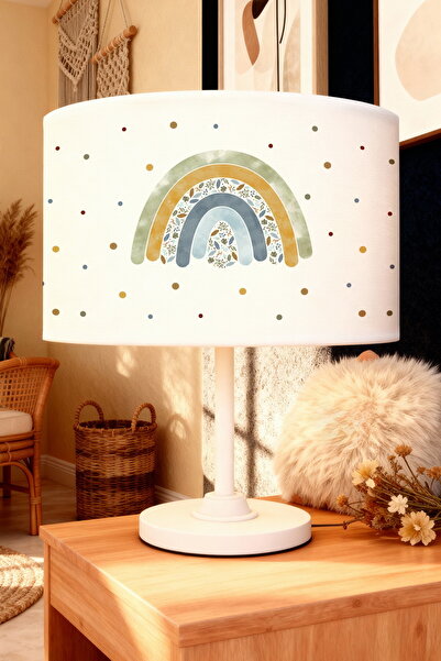 EVPANYA Green Floral Rainbow Patterned Children's Room Lampshade