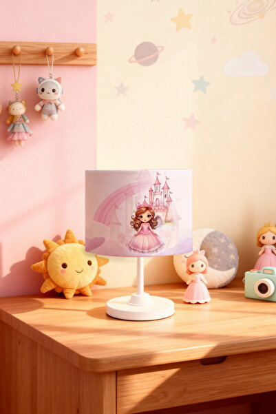 EVPANYA عاكس الضوء لغرفة الأطفال بنمط الأميرة باللون الوردي