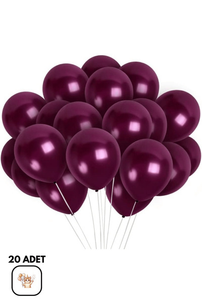 BALOMİS Metalik Bordo Balon Arka Plan Ve Mekan Süsleme Dekorasyon Balonu