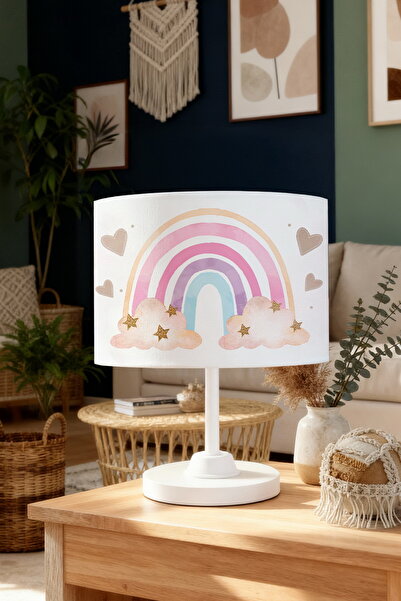 EVPANYA عاكس الضوء لغرفة الأطفال بنمط قوس قزح ملون بالبودرة