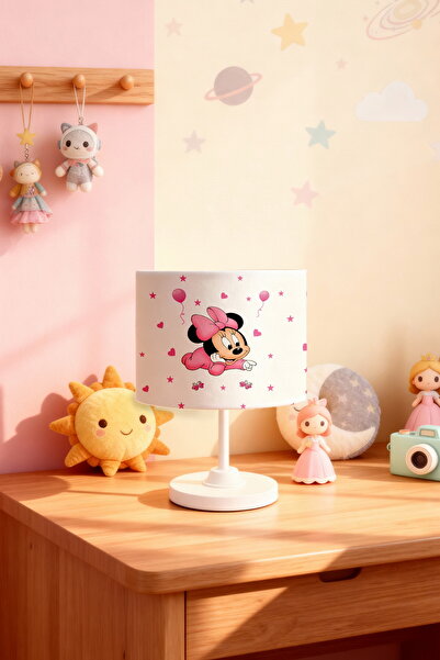 EVPANYA Pink Minnie Patterned Children's Room Lampshade