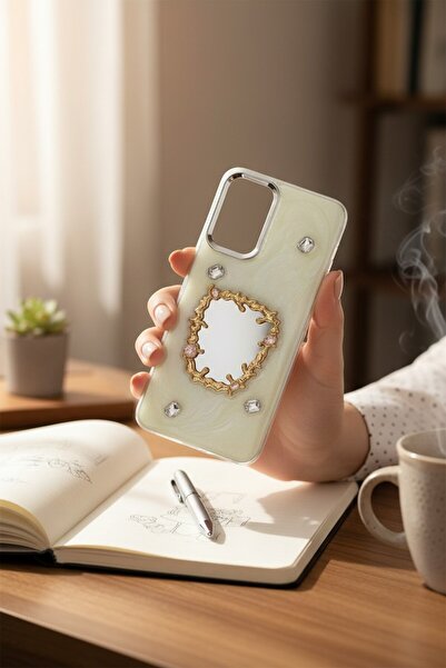 batuteknoloji Xiaomi Redmi 9T-Poco M3 Aynalı Taşlı Fiyonklu Kabartma Yüzeyli ...