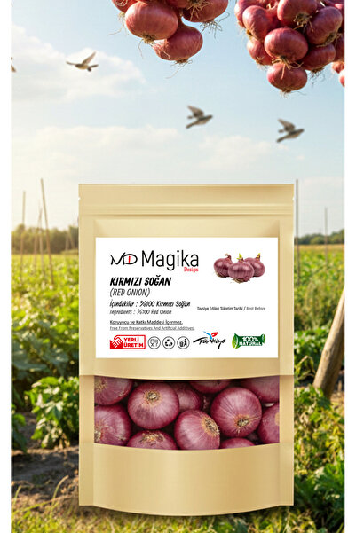 Magika Design Kırmızı Soğan - 1 KG - Taze Hasat - Yerli Üretim - %100 Doğal, ...