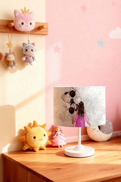 EVPANYA عاكس الضوء لغرفة الأطفال بنمط فتاة الحفلات باللون الأرجواني