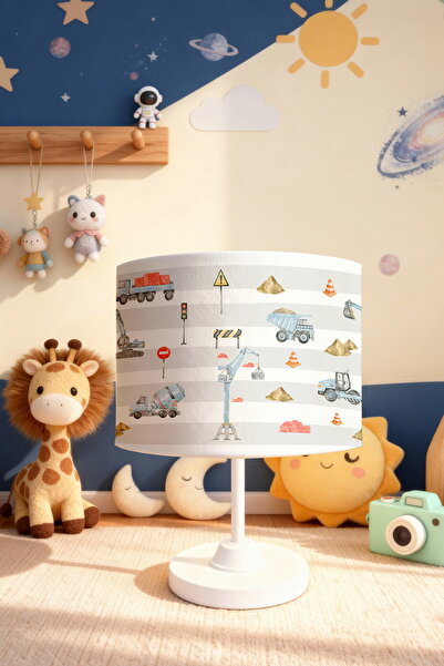 EVPANYA عاكس الضوء لغرفة الأطفال بنمط أدوات البناء باللون الأزرق