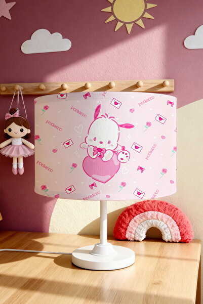 EVPANYA عاكس الضوء لغرفة الأطفال بنمط بوتشاكو مع فيونكة وردية