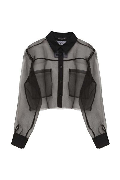 Sude Kızanlıklı Siyah Organize Gömlek