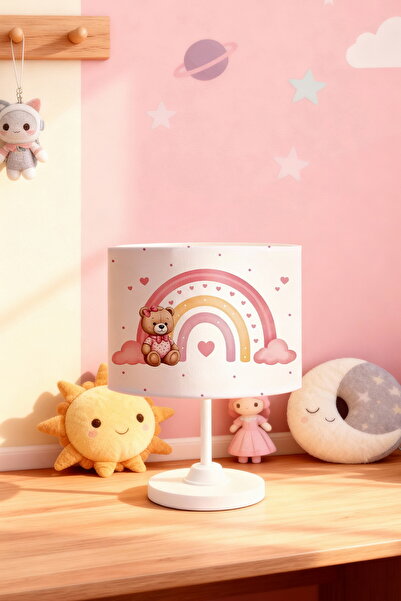 EVPANYA عاكس الضوء لغرفة الأطفال بنمط دمية الدب قوس قزح