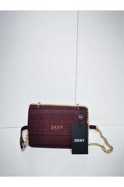 Generic A shoulder bag with a luxurious burgundy patterned design, featuring a gold chain strap and a sophisticated, modern look.