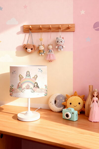 EVPANYA Rainbow Castle Princesses Patterned Children's Room Lampshade