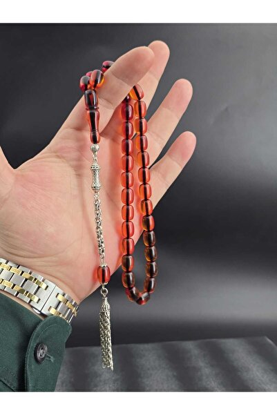 Tesbih-i Hazır Tesbihçilik Oven-Fired Fire Amber Prayer Beads with Special De...