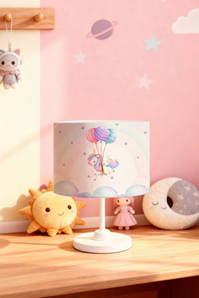 EVPANYA Balloon Flying Unicorn Patterned Children's Room Lampshade
