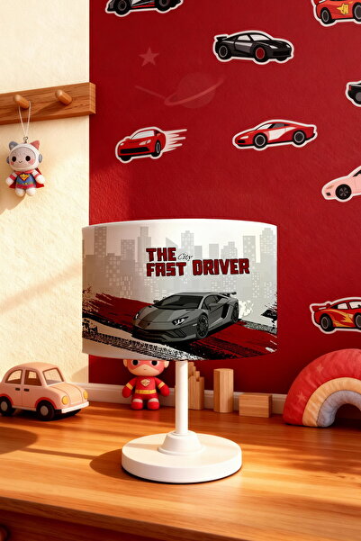 EVPANYA Car 8 Patterned Children's Room Lampshade
