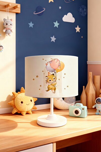 EVPANYA Flying Yellow Lion Patterned Children's Room Lampshade