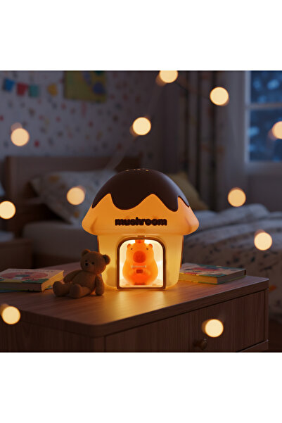 Happyear Q-CUTE Çoçuk odası led gece lambası sarjlı 2 ışık modlu,tavana yıldı...