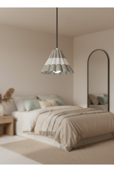 Otti Otte Triola Gri Metal Tekli Sarkıt Avize