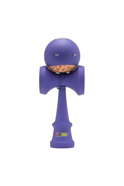 Krom Kendama KOLOR Purple – kendama acoperită cu cauciuc, formă 2GOOD, kendama din arțar, tama din fag