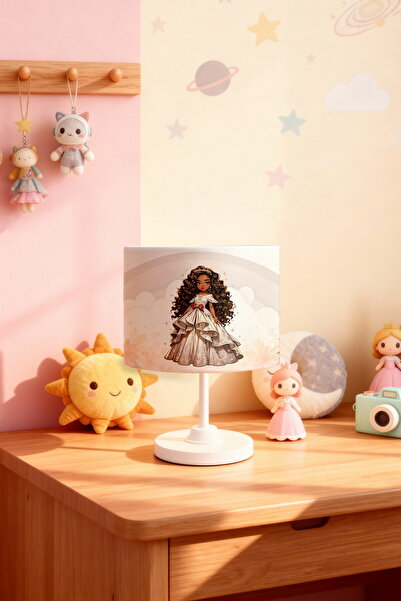 EVPANYA عاكس الضوء لغرفة الأطفال بنمط الأميرة السمراء المجعدة