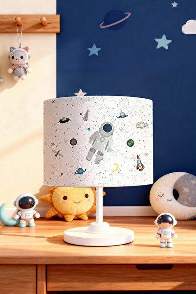 EVPANYA White Space Little Astronaut Patterned Children's Room Lampshade