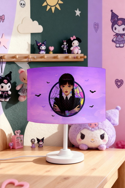 EVPANYA عاكس الضوء لغرفة الأطفال منقوش عليه يوم الأربعاء بإطار أرجواني