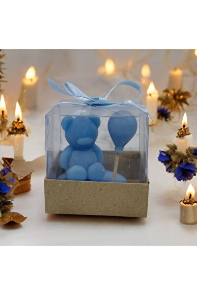Bead 10 Adet Kutulu Ayıcık Mum Kına, Söz, Nişan, Nikah, Düğün, Bebek, Doğum G...