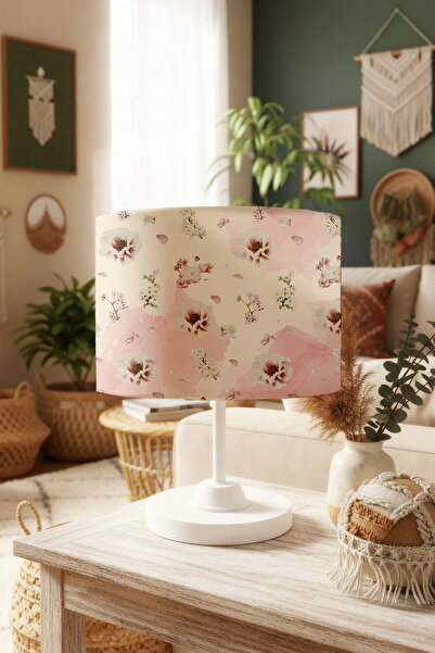 EVPANYA Pink Flowers Patterned Children's Room Lampshade