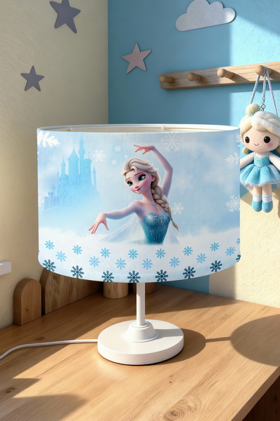 EVPANYA عاكس الضوء لغرفة الأطفال بنمط راقصة الباليه الأزرق إلسا