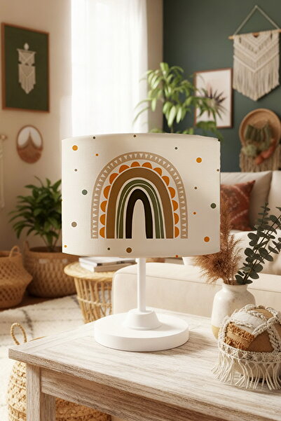 EVPANYA عاكس الضوء لغرفة الأطفال بنمط قوس قزح منقط باللون الكريمي