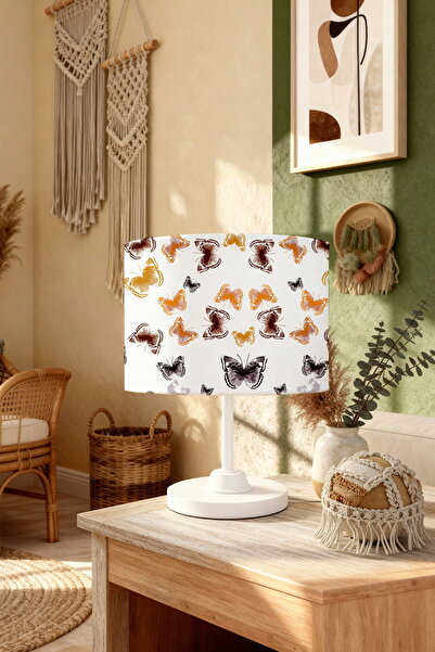 EVPANYA Dark Butterflies Patterned Children's Room Lampshade