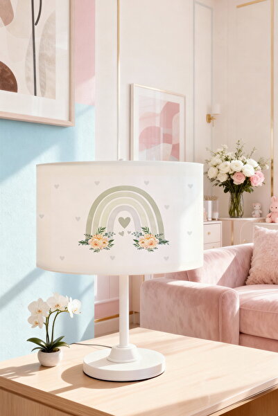 EVPANYA Heart Flower Rainbow Patterned Children's Room Lampshade