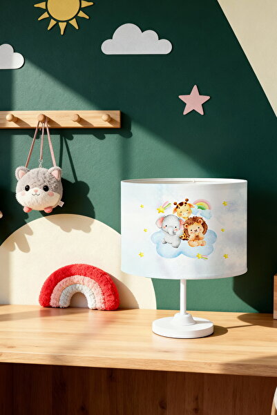 EVPANYA عاكس الضوء لغرفة الأطفال بنمط الأسد الغائم والزرافة والفيل والأصدقاء