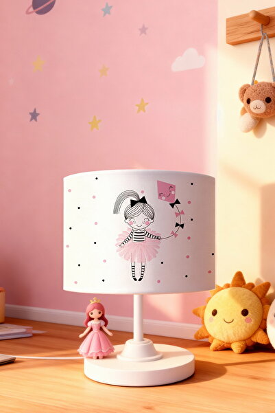 EVPANYA Kite Girl Patterned Children's Room Lampshade