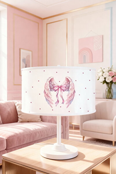 EVPANYA عاكس الضوء لغرفة الأطفال بنمط جناح الجنية المنقط باللون الوردي