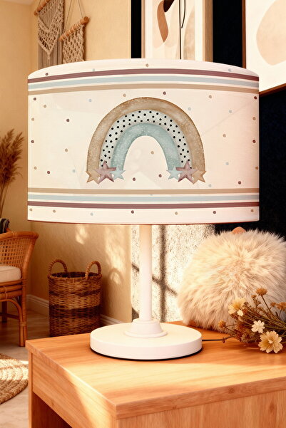 EVPANYA عاكس الضوء لغرفة الأطفال بنمط قوس قزح بألوان القهوة المخططة