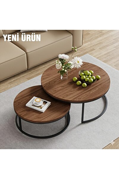 EDMONDA EV AKSESUAR ULTRA LÜX ORTA SEHPA İKİLİ ORTA SEHPA METAL SEHPA