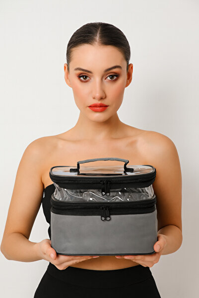 AyfaBag Γυναικεία τσάντα μακιγιάζ διπλής στρώσης